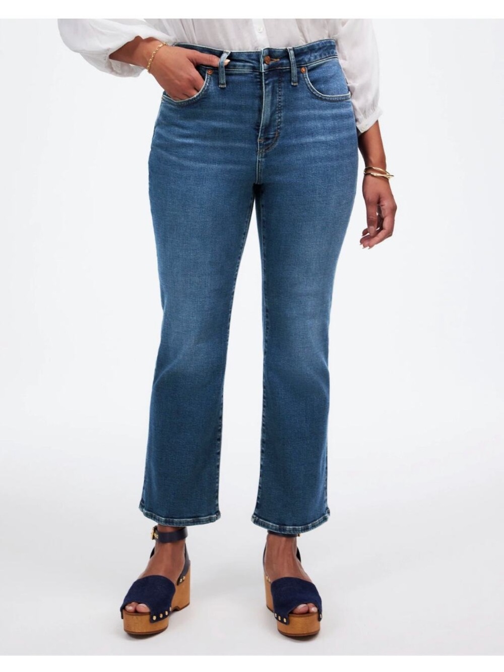 Madewell Kick Out Crop Jeans in Lenoir Wash